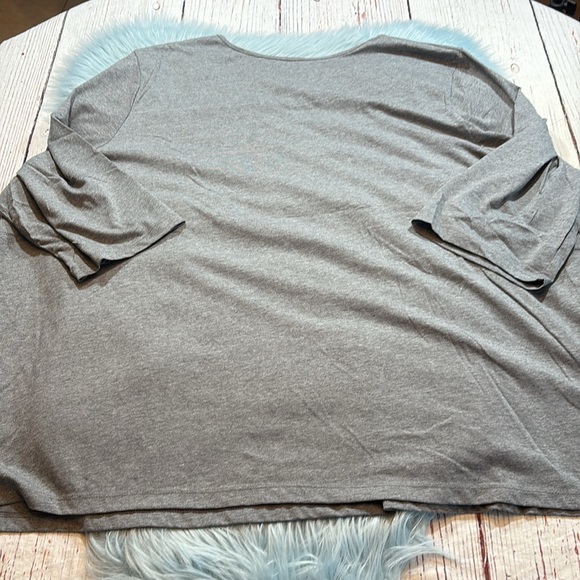 CATHERINES Sequin Penguin Graphic Grey Quarter Sleeve Top sz 4X - Picture 10 of 10